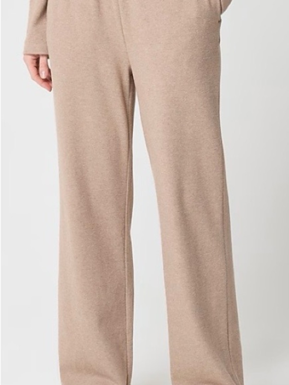 J. Crew Wide-Leg Knit Pants in Taupe Neutral